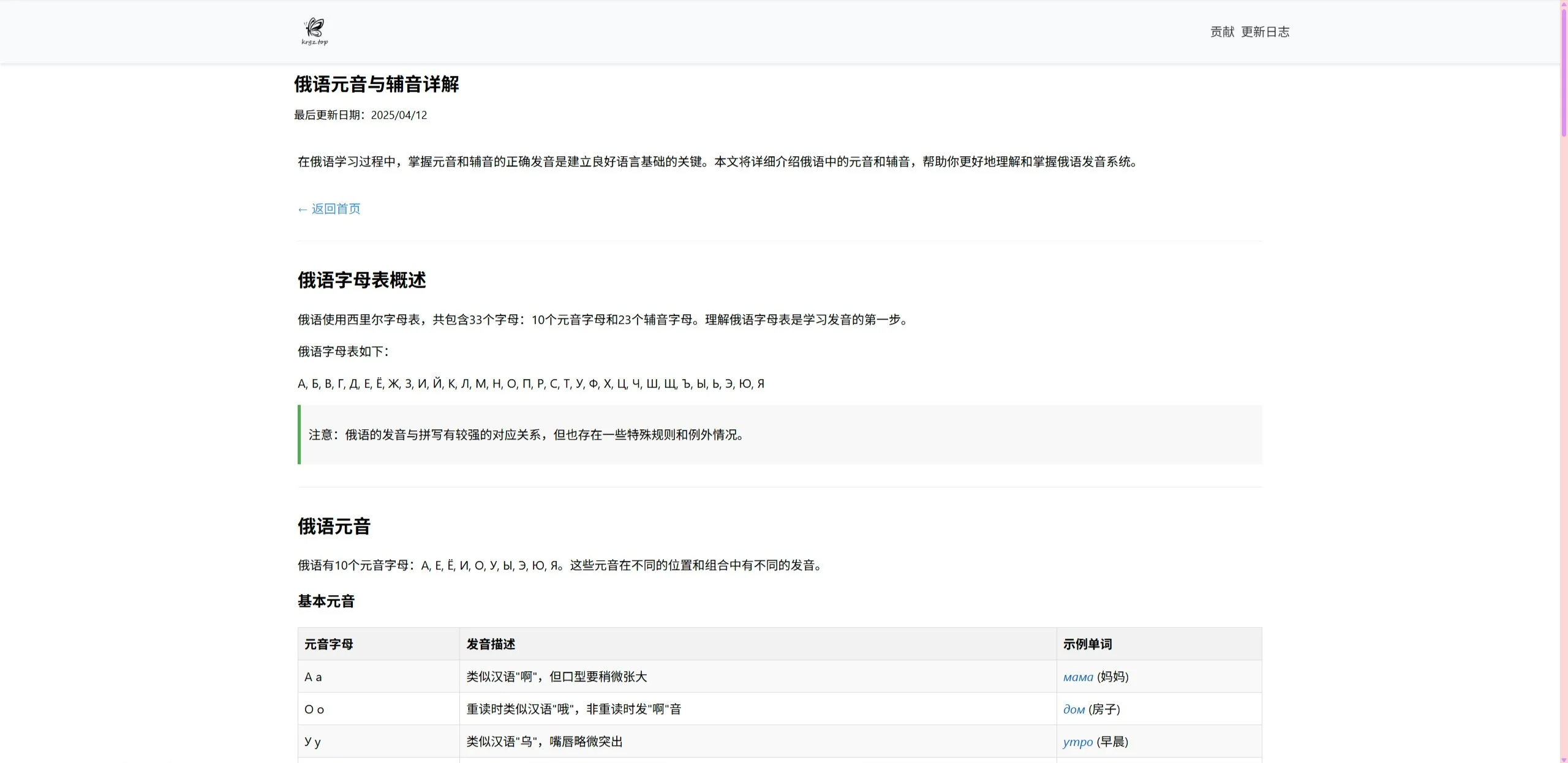俄语元音与辅音详解